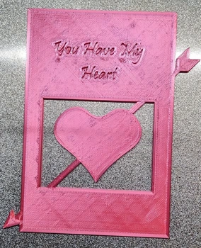 Валентинка Valentines Day Decor Красный 12 См 3Д Печать