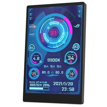 Вторичный USB + 9 PIN дисплей 5'' мониторинга ресурсов для ПК, AIDA64 (Black)