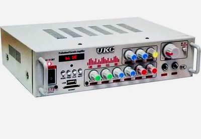 Підсилювач потужності звуку Bluetooth(Блютуз) + Караоке FM USB SD-карта 2*50w UKC V-313BT