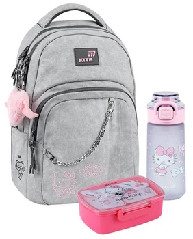 Рюкзак шкільний підлітковий + пляшечка + ланчбокс Kite Education teens Hello Kitty HK26-2578M