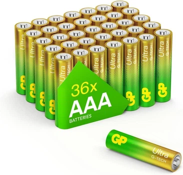 Батарейка LR3 GP Ultra G-Tech Alkaline щелочная ААA- 36 ШТУК