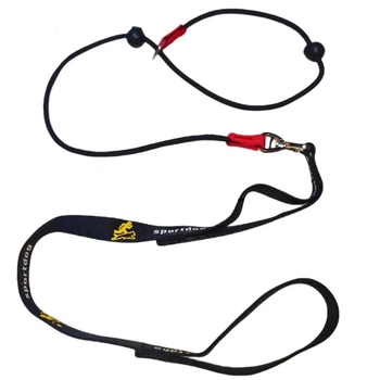 Поводок-ринговка для собак Sportdog 140 см, с двумя ручками, с вращающимся карабином, Черный (259-BLACK)