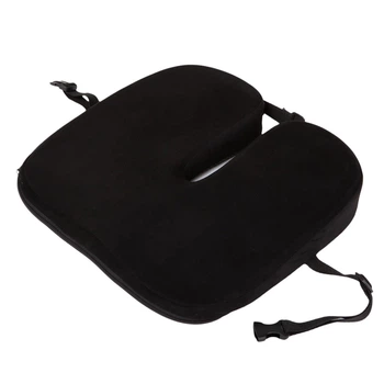Детская ортопедическая подушка для сидения School Comfort M1-M (10-15 лет) от Correct Shape, наволочка замша, цвет Черный, 40х38х6 см