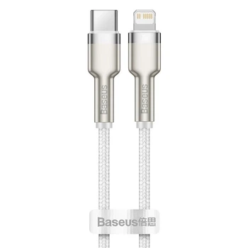 Дата кабель Baseus Cafule Metal Type-C to Lightning PD20W (1m) (CATLJK-A) Белый