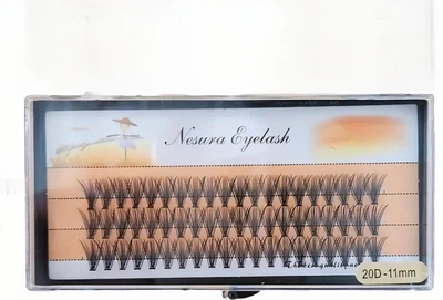 Накладные ресницы Nesura кластерные 20D 11 мм 60 шт