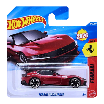 Машинка Базова Hot Wheels Ferrari 12Cilindri Ferrari 1:64 JJH41 Red