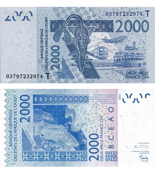 Банкнота 2000 франків Того 2003 рік UNC