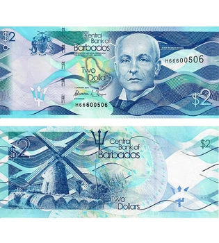 Банкнота 2 долари Барбадос 2018 рік UNC
