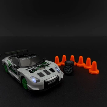 Игрушечная машинка Nissan GT-R белая для дрифта на радиоуправлении 4WD HB Toys