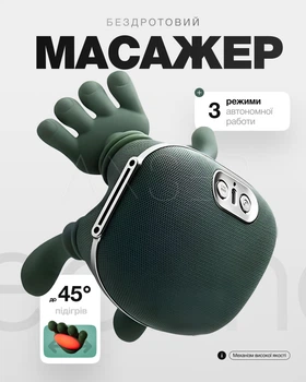 Профессиональный массажёр для спины и шеи с подогревом и 3 режимами работы