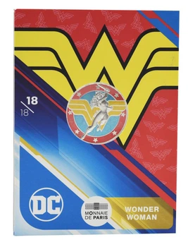 Монета Франция 10 евро 2025 Серебро UNC Комиксы DC - 18\18 - Wonder woman - Чудо-женщина