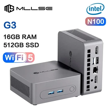 Мини ПК MLLSE G3 Intel N100, DDR4, 16/512Gb, Windows 11 Pro