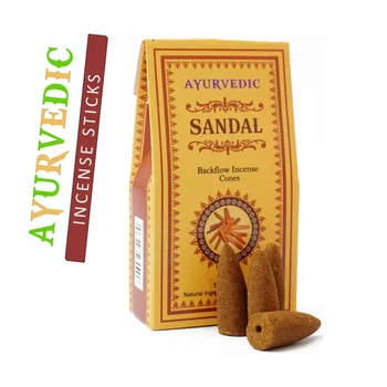 Ayurvedic back flow sandal ароматические конусы жидкий дым сандал Сухая масала