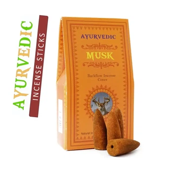 Ayurvedic back flow musk ароматические конусы жидкий дым муск Сухая масала