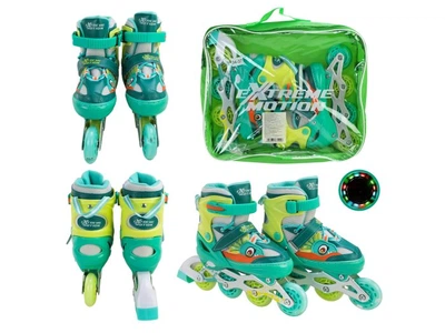 Детские ролики Extreme motion, M (34-37), бирюзовые, RL2675