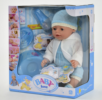 Пупс функциональный BL 030 A с аксессуарами, в коробке