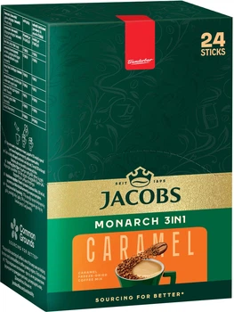 Кофейный напиток Jacobs Monarch 3в1 FD Caramel 15 г х 24 шт (8714599104385)