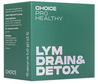 Лімфодренаж і детокс Lym Drain & Detox Choice 90 капсул