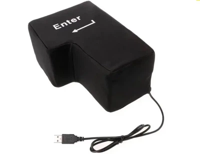 Кнопка Enter антистресс USB Большая мягкая кнопка — подушка Enter
