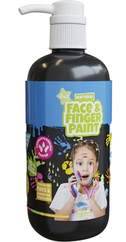 Naturalna farba do twarzy i palców Boti w butelce z pompką 1 l Czarna (1460596G) (4897046475215)