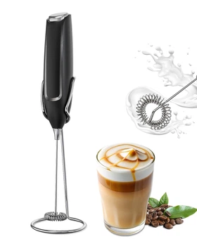 Електричний з підставкою капучинатор для молока Milk Frother 2в1 Coffe mixer з USB-зарядкою