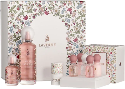 Набір для жінок Laverne Miss Laverne Garden Парфумована вода 200 мл + Міст для волосся 50 мл + Мініатюра Парфумована вода 5х10 мл (6287042277162)