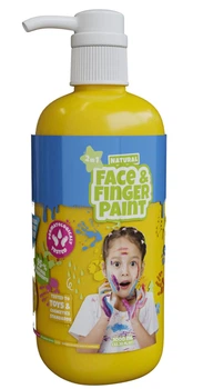 Naturalna farba do twarzy i palców Boti w butelce z pompką 1 l Żółta (1460596A) (4897046474973)