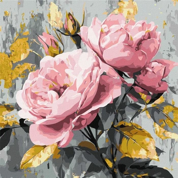 Картина по номерам Деликатная красота с красками металлик ©art_selena_ua 40x40 KHO3346 Идейка