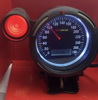 Дополнительный прибор спидометр Ket Gauge 37601 BL с отсечкой Ø80мм автомобильные измерительные приборы SV0367