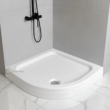 Душевой поддон Shower Violet 80x80х18 см полукруглый низкий сьемная панель