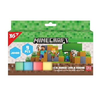 Мел цветной круглый Yes Minecraft 400561 9 цветов