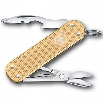 Складаний інструмент Victorinox Companion S Alox 5 функцій швейцарський 58 мм Золотий