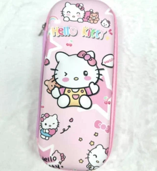 Пенал шкільний рожевий 3D Хеллоу Кіті Hello Kitty