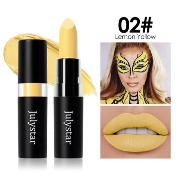 Губна помада julystar №2 Жовта Matte Lipstck Lemon Yellow
