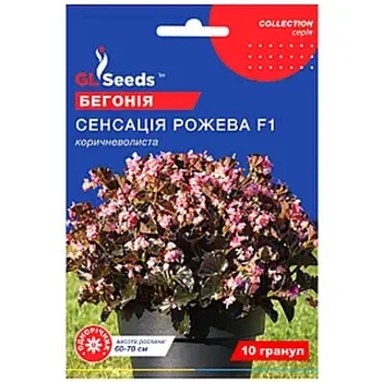 Бегонія Сенсація рожева F1 10 шт Gl Seeds насіння