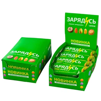 Батончик "Зарядись" Фисташка + Омега-3 VERDE 30 г