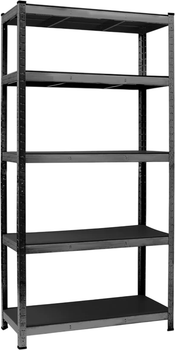 Regał metalowy Humberg HR-851 180 x 90 x 40 cm Czarny (5903890623449)