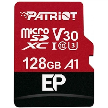 Карта пам'яті microSDXC (UHS-1 U3) Patriot EP Series 128Gb class 10 V30 (R-100MB/s, W-80MB/s) (adapter SD) (PEF128GEP31MCX) (439)