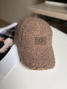 Кепка бейсболка барашек Тедди Ugg с ушками женская теплая