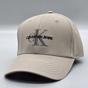 Кепка бейсболка Calvin Klein CK мужская женская Бежевый с серым