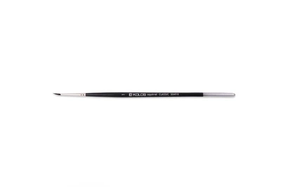 Кисть белка круглая Classic 3049R №1, короткая ручка, KOLOS – кисть для акварели и красок на водной основе, художественные кисти
