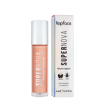 Блеск для губ TopFace Supernova Volume Lipgloss 4 мл PT209, 19 Wish Светлый персиковый
