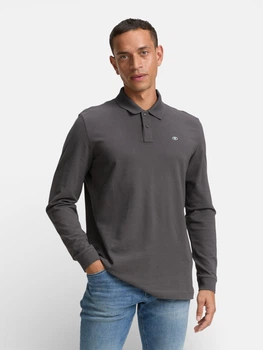 Поло длинное мужское Tom Tailor 1043278-10307 XL Dark Shadow (4069402245880)