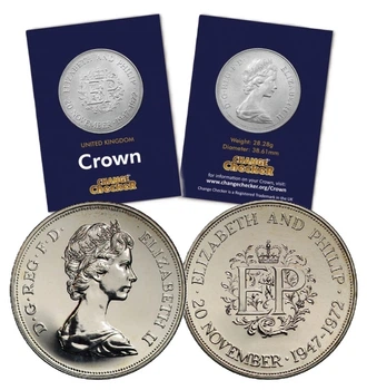 1 корона, Великобританія, 1972 «Срібне весілля» (50309)
