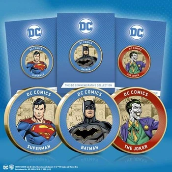 Официальный набор из 3-х памятных монет «DC Comics – Бэтмен, Супермен и Джокер» (50259)