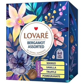 Чай Lovare бергамот асорті 32 пакетика