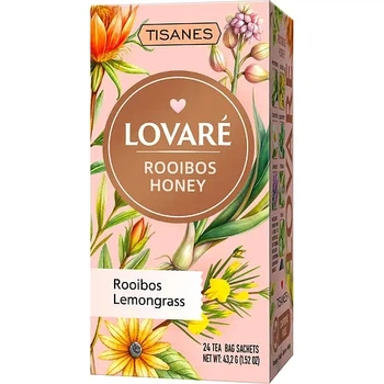 Чай Lovare Rooibos honey ройбуш с травами 24 пакетика
