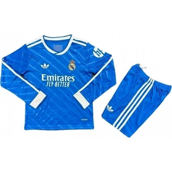 Футбольна форма з довгим рукавом Реал Мадрид (Real Madrid) 2025-2026 резервна синьо-біла S F0503
