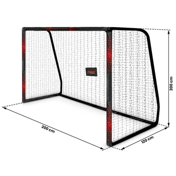 Футбольні ворота Neo Sport 300 x 200 x 120 см NS-473 чорно-червоні (5903890621308)