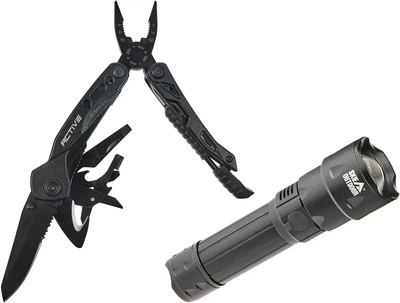 Набор мультитул Active Firetool + фонарь Skif Outdoor Focus II